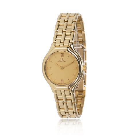 omega de ville women's watch 18k yellow gold|Omega De Ville old models.